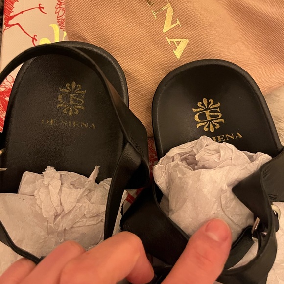 NEW De Siena leather fisherman sandals - size 39 or 8.5 - BRAND NEW - Picture 4 of 9